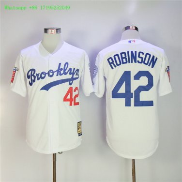 &Acirc;&nbsp;42 Jackie Robinson Stitched Jersey Size S to 3 XL white
