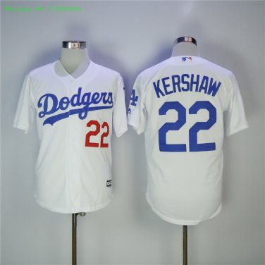 22 Clayton Kershaw Stitched Jersey Size S to 3 XL white