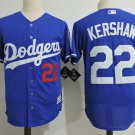 22 Clayton Kershaw Stitched Jersey Size S to 3 XL blue