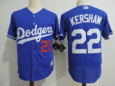 22 Clayton Kershaw Stitched Jersey Size S to 3 XL blue