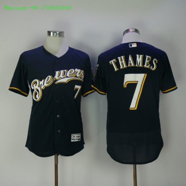7 Eric Thames Stitched Jersey Size S to 3 XL black