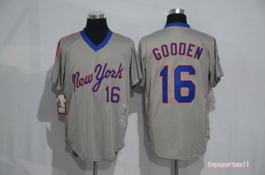 16 Dwight Gooden Stitched Jersey Size S to 3 XL grey