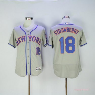 18 Darryl Strawberry  Stitched Jersey Size S to 3 XL grey