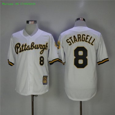 8 Willie Stargell Stitched Jersey Size S to 3 XL white