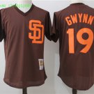 19 Tony Gwynn Stitched Jersey Size S to 3 XL brown