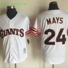 24 Willie Mays Stitched Jersey Size S to 3 XL white