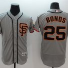25 Barry Bonds Stitched Jersey Size S to 3 XL grey
