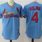 4 Yadier Molina Stitched Jersey Size S to 3 XL blue