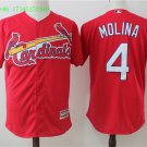 4 Yadier Molina Stitched Jersey Size S to 3 XL red