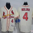4 Yadier Molina Stitched Jersey Size S to 3 XL white