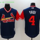 4 Yadier Molina Stitched Jersey Size S to 3 XL black