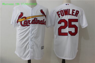 25 Dexter Fowler Stitched Jersey Size S to 3 XL white