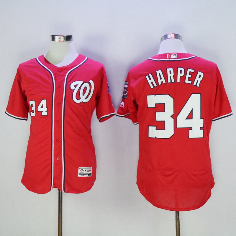 34 Bryce Harper Stitched Jersey Size S to 3 XL red