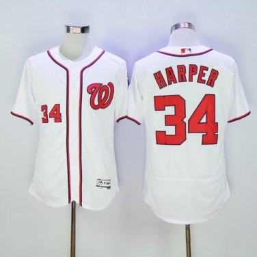 34 Bryce Harper Stitched Jersey Size S to 3 XL white