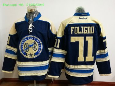 71 Nick Foligno Stitched Jersey Size S to 3 XL blue 2