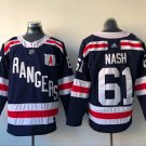 61 Rick Nash Stitched Jersey Size S to 3 XL black
