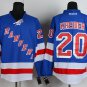 20 Chris Kreider Stitched Jersey Size S to 3 XL blue