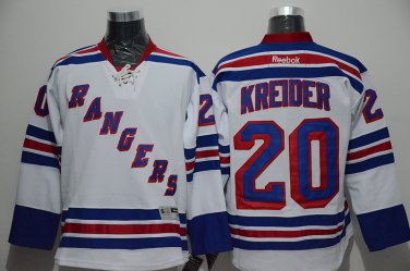20 Chris Kreider Stitched Jersey Size S to 3 XL white