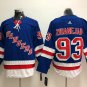 93 Mika Zibanejad  Stitched Jersey Size S to 3 XL blue