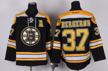 37 Patrice Bergeron Stitched Jersey Size S to 3 XL black