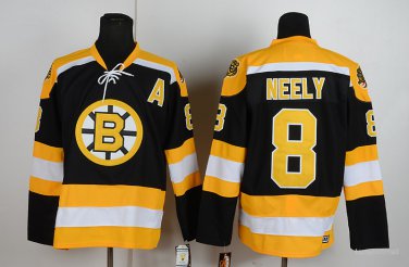 8 Cam Neely Stitched Jersey Size S to 3 XL black