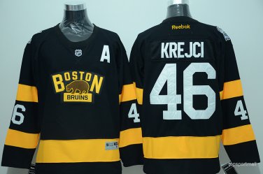 46 David Krejci Stitched Jersey Size S to 3 XL black 1