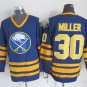 30 Ryan Miller  Stitched Jersey Size S to 3 XL blue