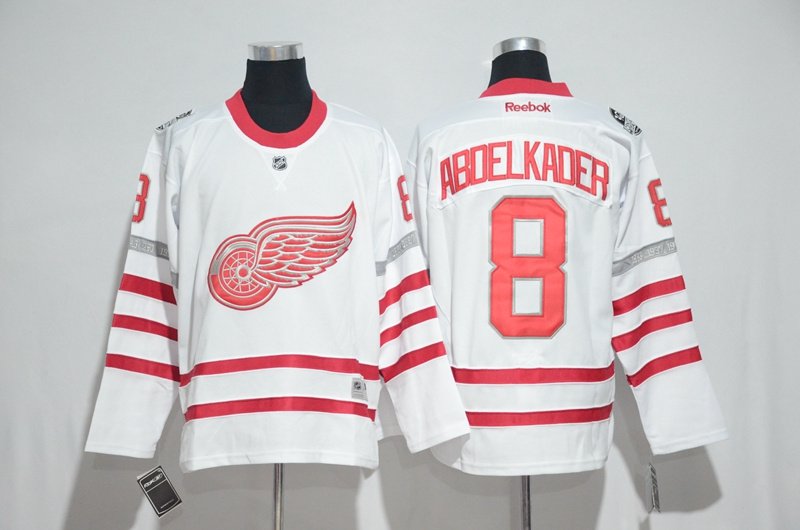 8 Justin Abdelkader Stitched Jersey Size S to 3 XL white