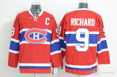 9 Maurice Richard  Stitched Jersey Size S to 3 XL red