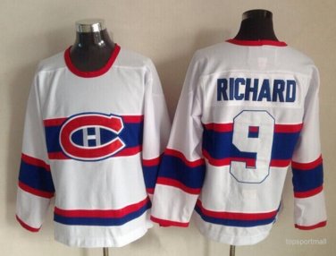 9 Maurice Richard  Stitched Jersey Size S to 3 XL white