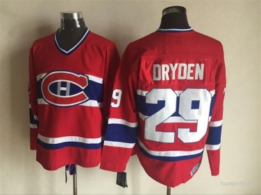 29 Ken Dryden Stitched Jersey Size S to 3 XL red