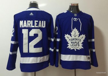 12 Patrick Marleau Stitched Jersey Size S to 3 XL blue
