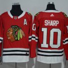 10 Patrick Sharp Stitched Jersey Size S to 3 XL red