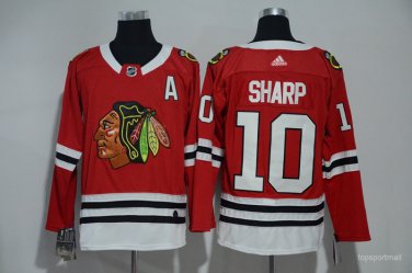 10 Patrick Sharp Stitched Jersey Size S to 3 XL red
