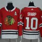 10 Patrick Sharp Stitched Jersey Size S to 3 XL red