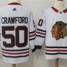  50 Corey Crawford Stitched Jersey Size S to 3 XL white