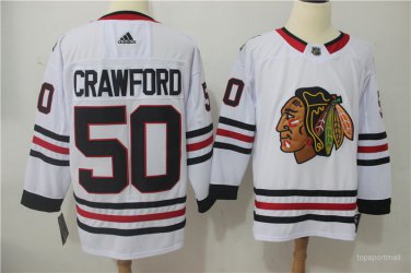 &Acirc;&nbsp;50 Corey Crawford Stitched Jersey Size S to 3 XL white