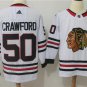  50 Corey Crawford Stitched Jersey Size S to 3 XL white