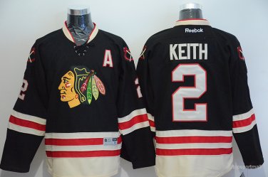 2 Duncan Keith Stitched Jersey Size S to 3 XL black