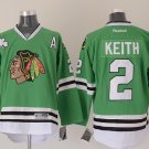 2 Duncan Keith Stitched Jersey Size S to 3 XL green