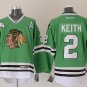 2 Duncan Keith Stitched Jersey Size S to 3 XL green