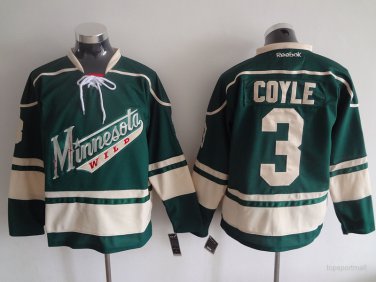 3 Charlie Coyle Stitched Jersey Size S to 3 XL green 2