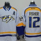 12 Mike Fisher Stitched Jersey Size S to 3 XL white