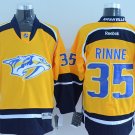 35 Pekka Rinne Stitched Jersey Size S to 3 XL yellow