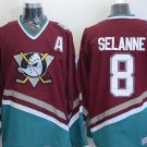 8 Teemu Selanne  Stitched Jersey Size S to 3 XL brown