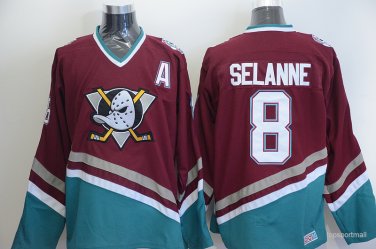 8 Teemu Selanne  Stitched Jersey Size S to 3 XL brown
