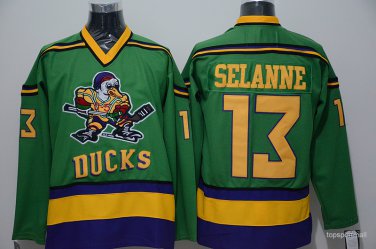 13 Teemu Selanne Stitched Jersey Size S to 3 XL green