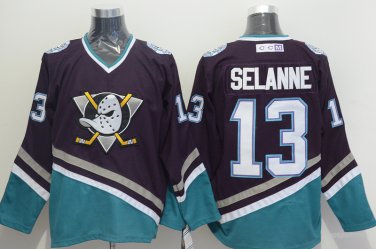 13 Teemu Selanne Stitched Jersey Size S to 3 XL black