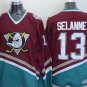 13 Teemu Selanne Stitched Jersey Size S to 3 XL brown