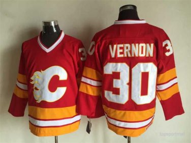 30 Mike Vernon  Stitched Jersey Size S to 3 XL red